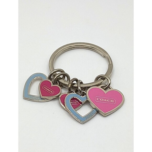 Coach Key Ring with 5 heart charms - Picture 2 of 8